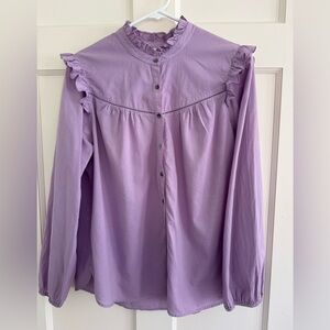 XiRENA Lavender Ruffle Top